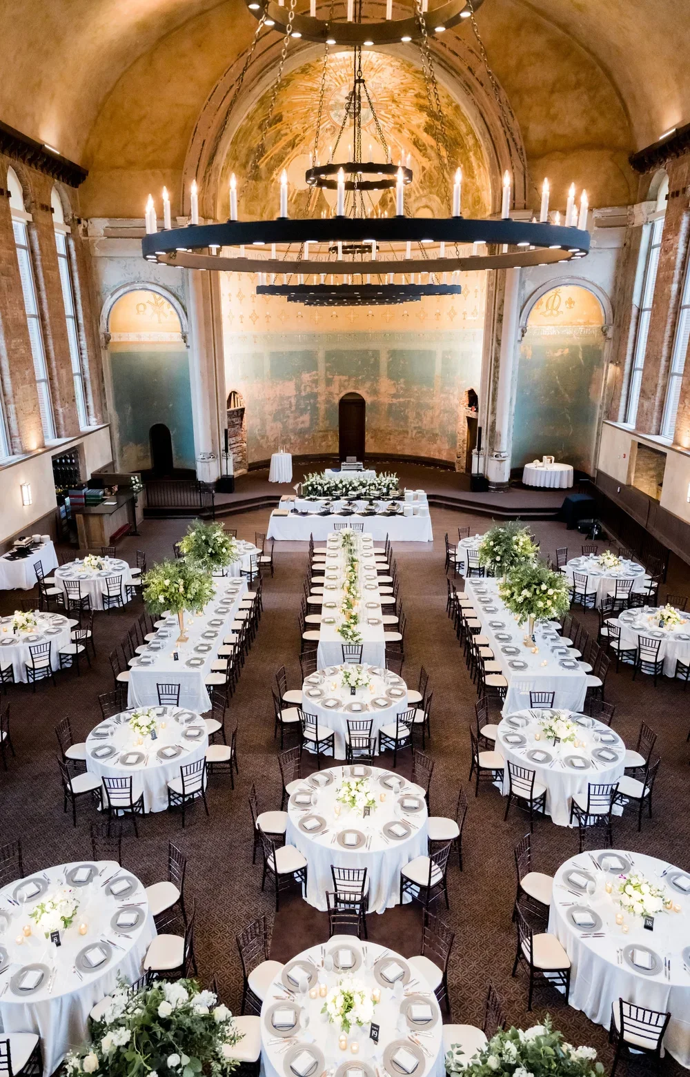 Wide View of Ballroom Wedding Reception