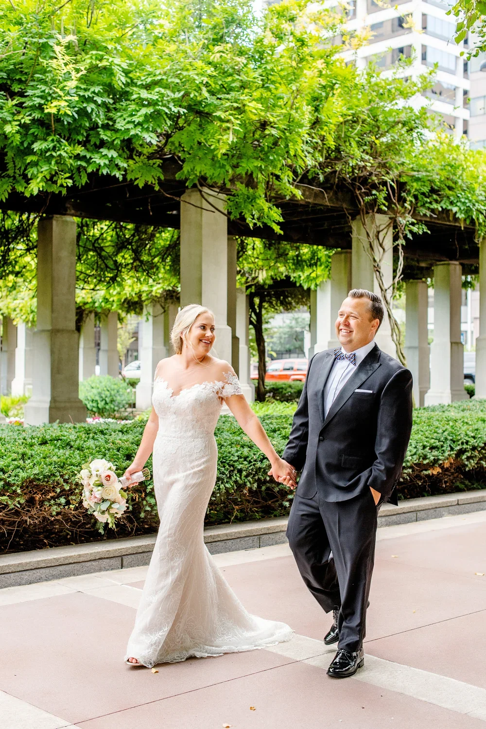 Joyful Wedding Day Stroll