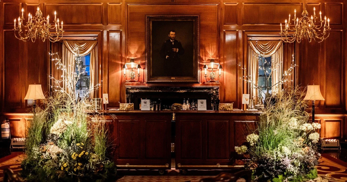 Designing a reception that feels both elegant and welcoming is all about balance. For Brook and John-Erik's celebration, classic chandeliers and rich autumn tones created a setting that invited guests to sit back, relax, and enjoy the evening. It was