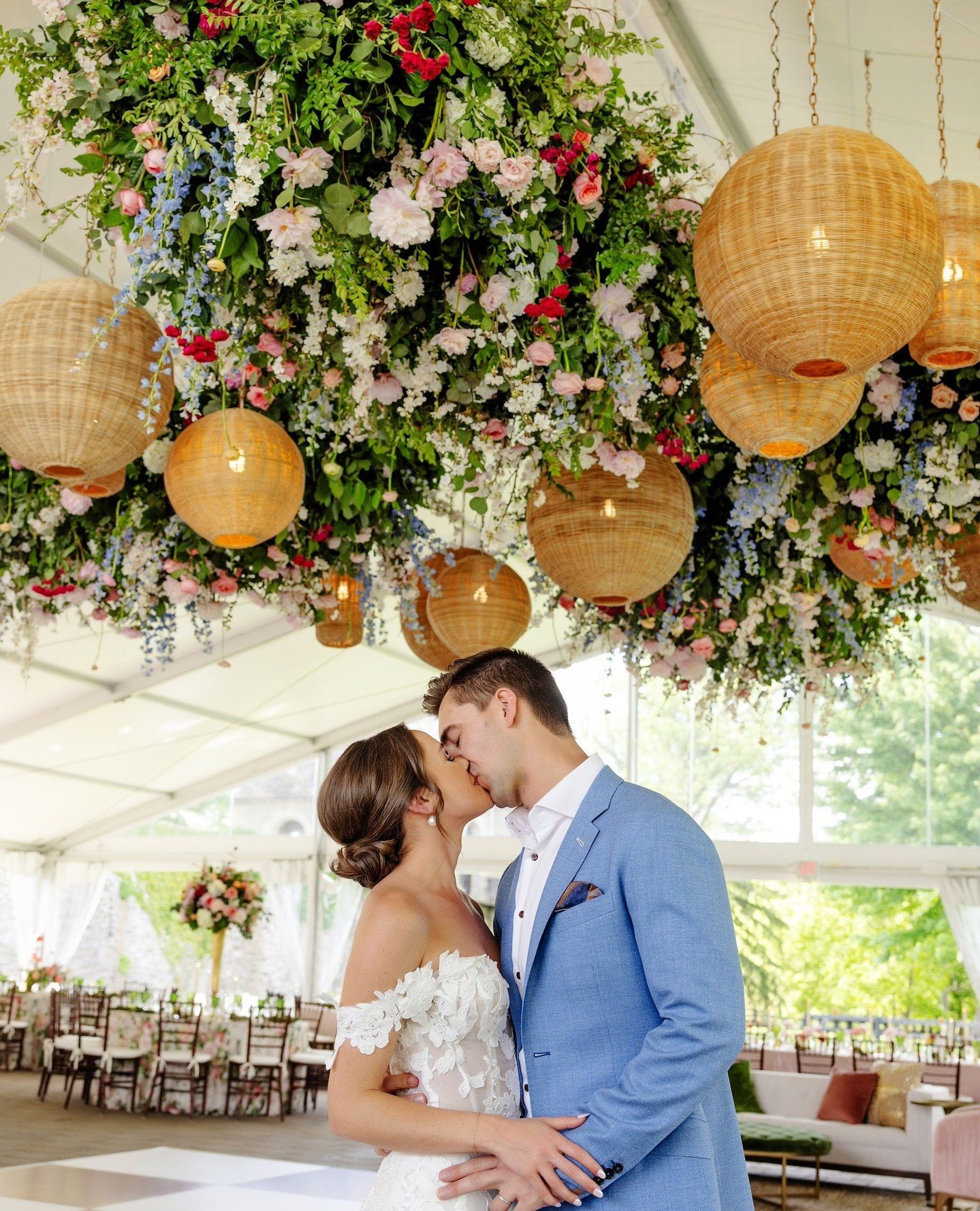 Who doesn&rsquo;t want flowers hanging above them on their wedding day? We sure do. Seeing these installs come to life is one of the most rewarding parts of what we do.
