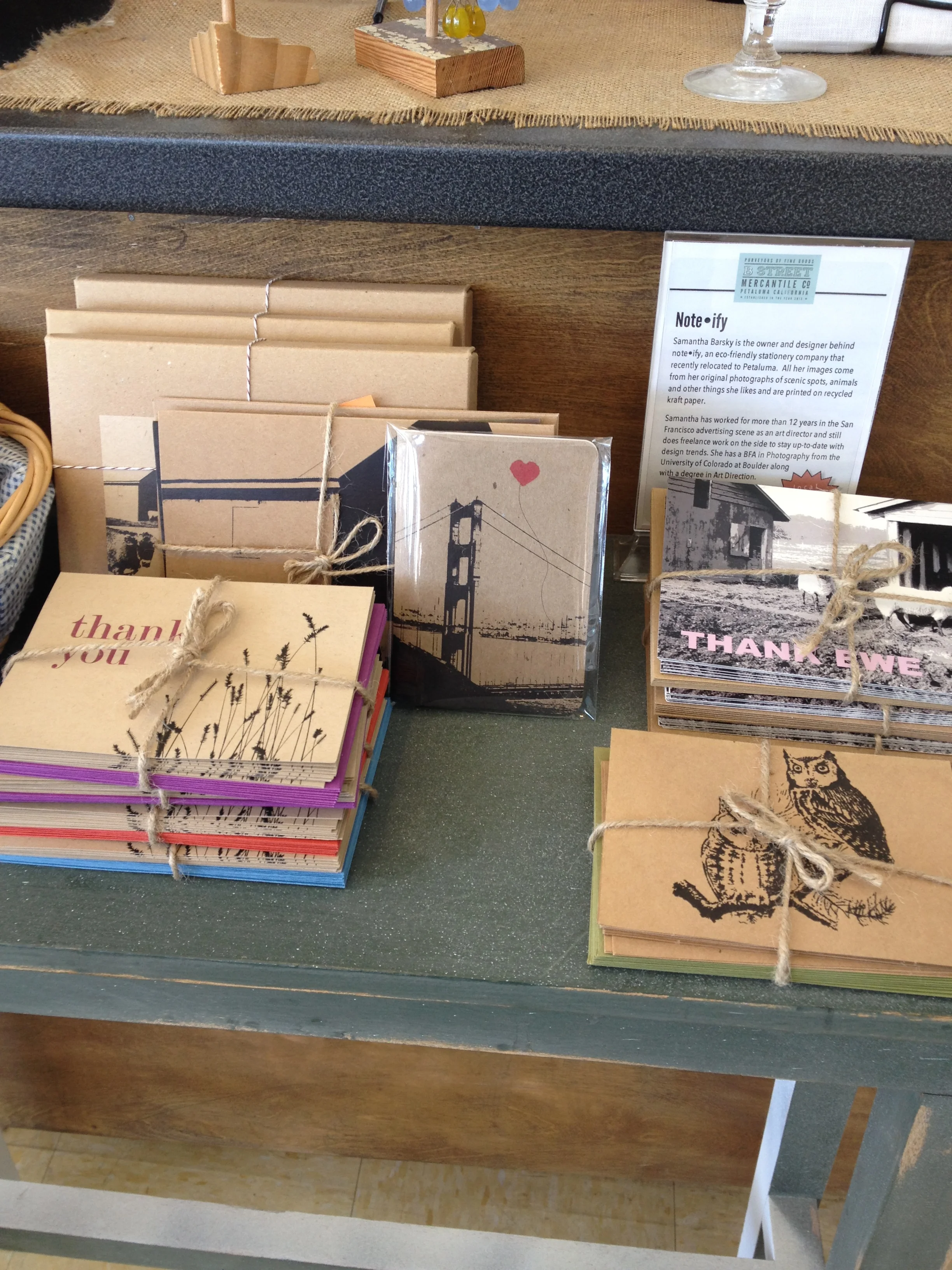 A selection of note•ify's cards and notebooks