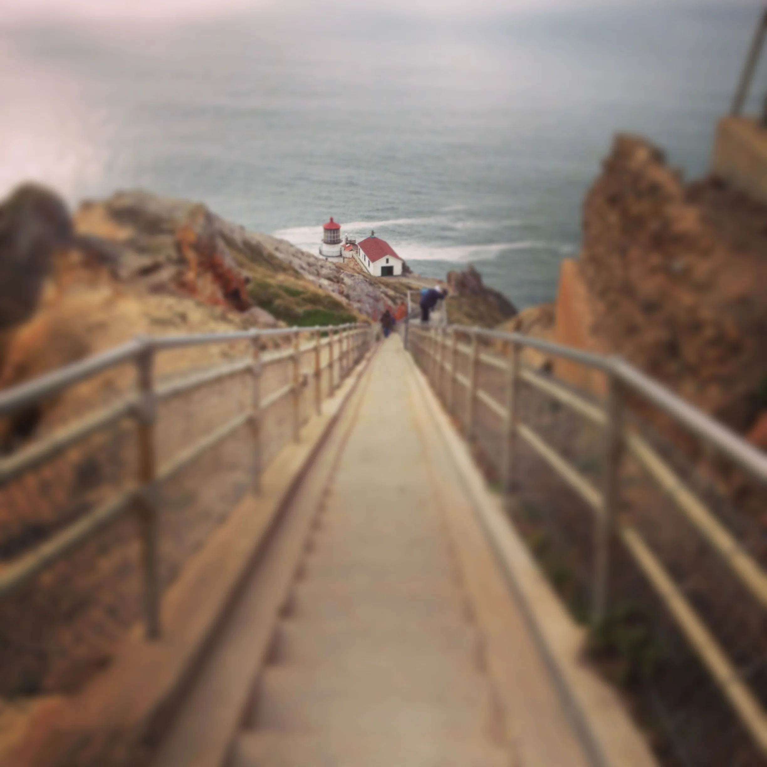 The lighthouse from the top of the MANY stairs down.