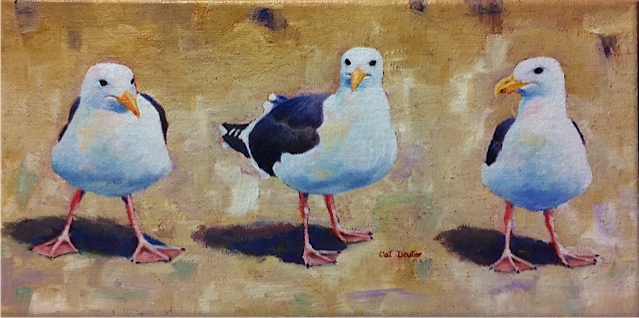 The Beggars 6” x12” oil on canvas