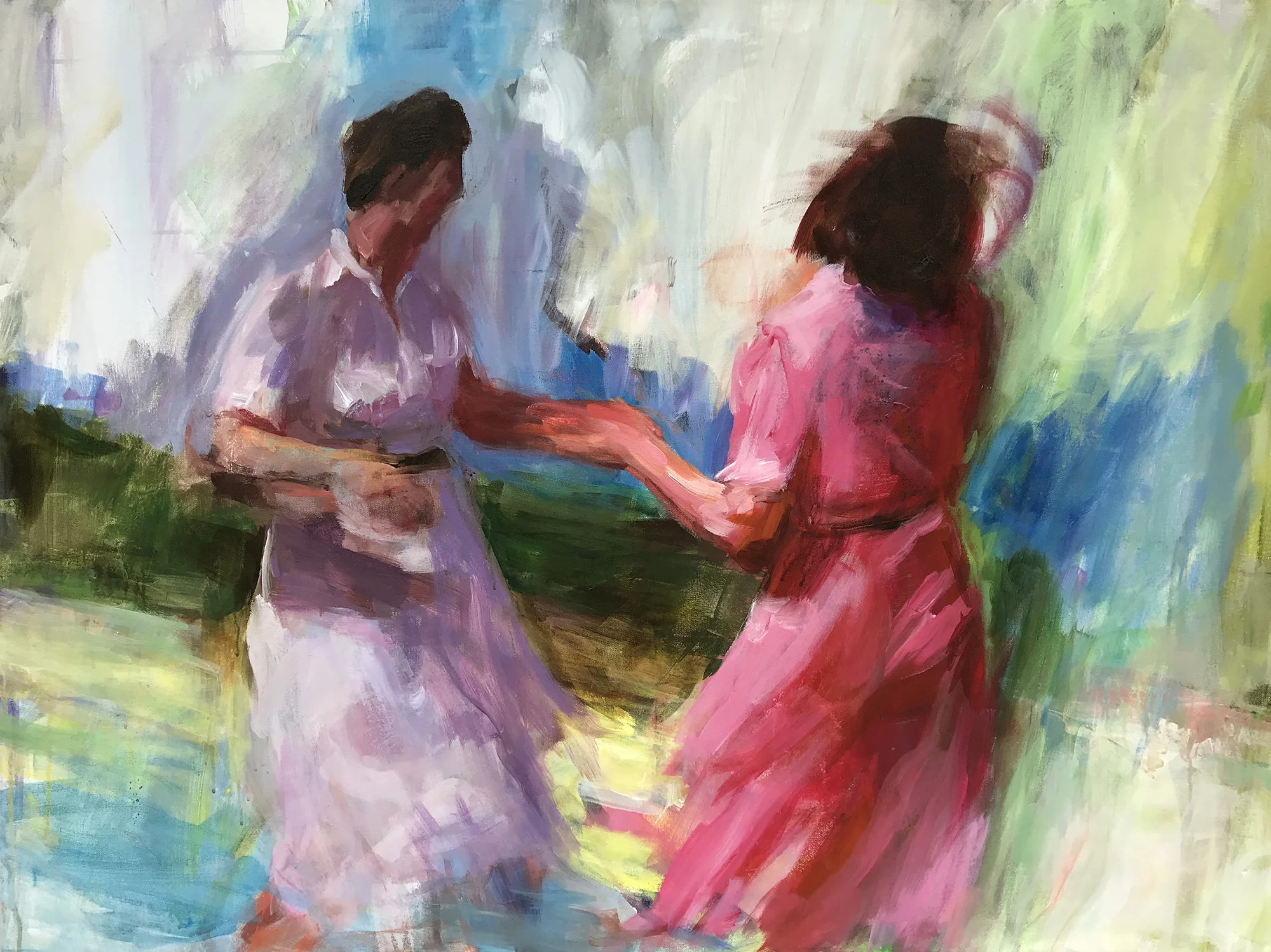 Frolic, 48x36", Acrylic on Canvas