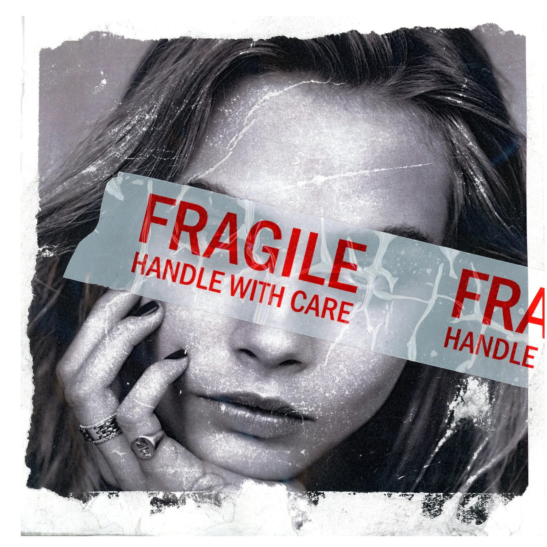 FRAGILE II (2016) Mixed Media on Paper 9 x 9 inches (framed) One of a kind $ 750.00