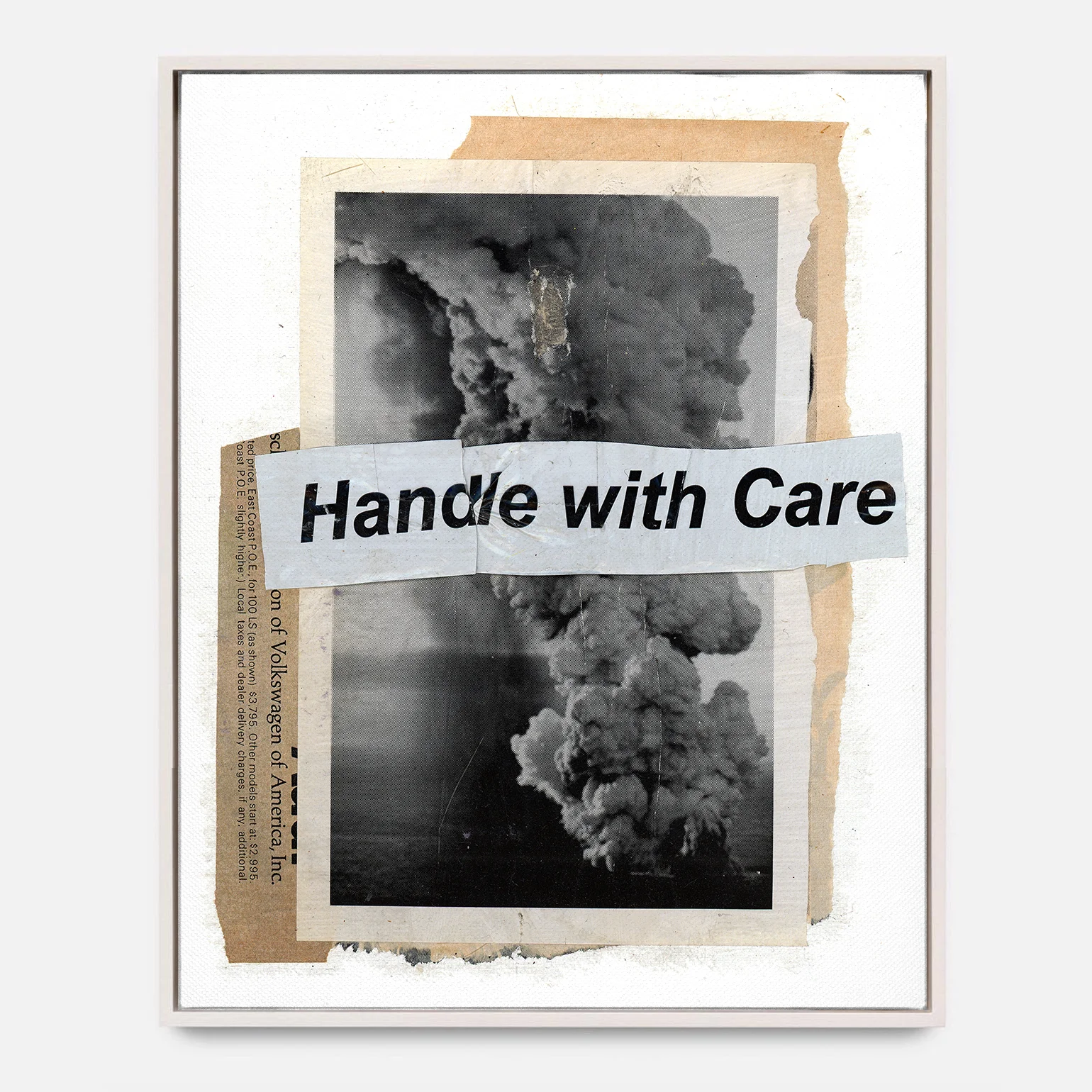 HANDLE WITH CARE (2017) Mixed Media on Wood Panel 48 x 60 inches One of a Kind $ 2,500.00