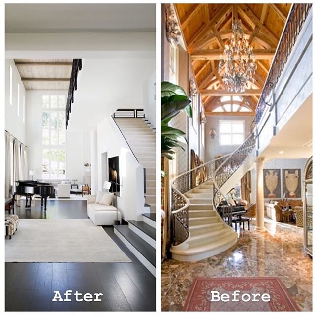 Transformation Tuesday: After &amp; Before 👏🏼 @archdigest @billingramarchitect @suzannekasler @melanieacevedophoto #nashville  Click link in bio.