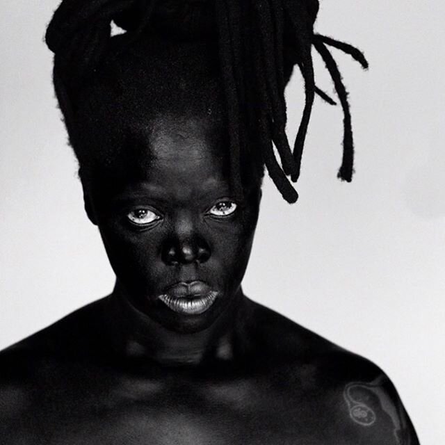 Been spending this week looking at the work of black artists. Especially trying to find artists I was unfamiliar with. This is the work of Zanele Muholi. Her photography is so striking. Zanele is a South African artist of color preferring to be call 