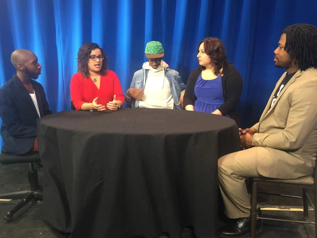Left to right: Marcus Donaldson, Natalia Román Alicea, Matthew L. Thompson, Mallory Galbreath, Marvin Logan, Jr.&nbsp;Kent State student leaders talk campus diversity