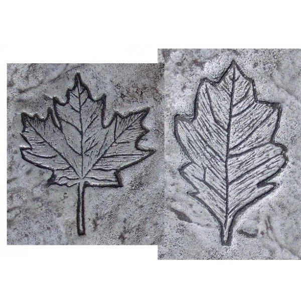 Set of 2 Leaves Concrete Stamp
