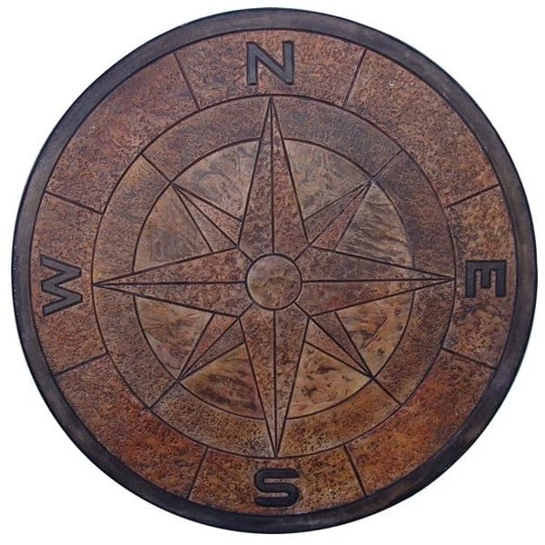 Compass Rose Medallion-4 Ft Diameter Concrete Stamp