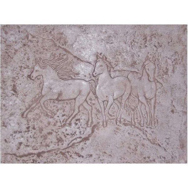 Horses Triple Concrete Stamp