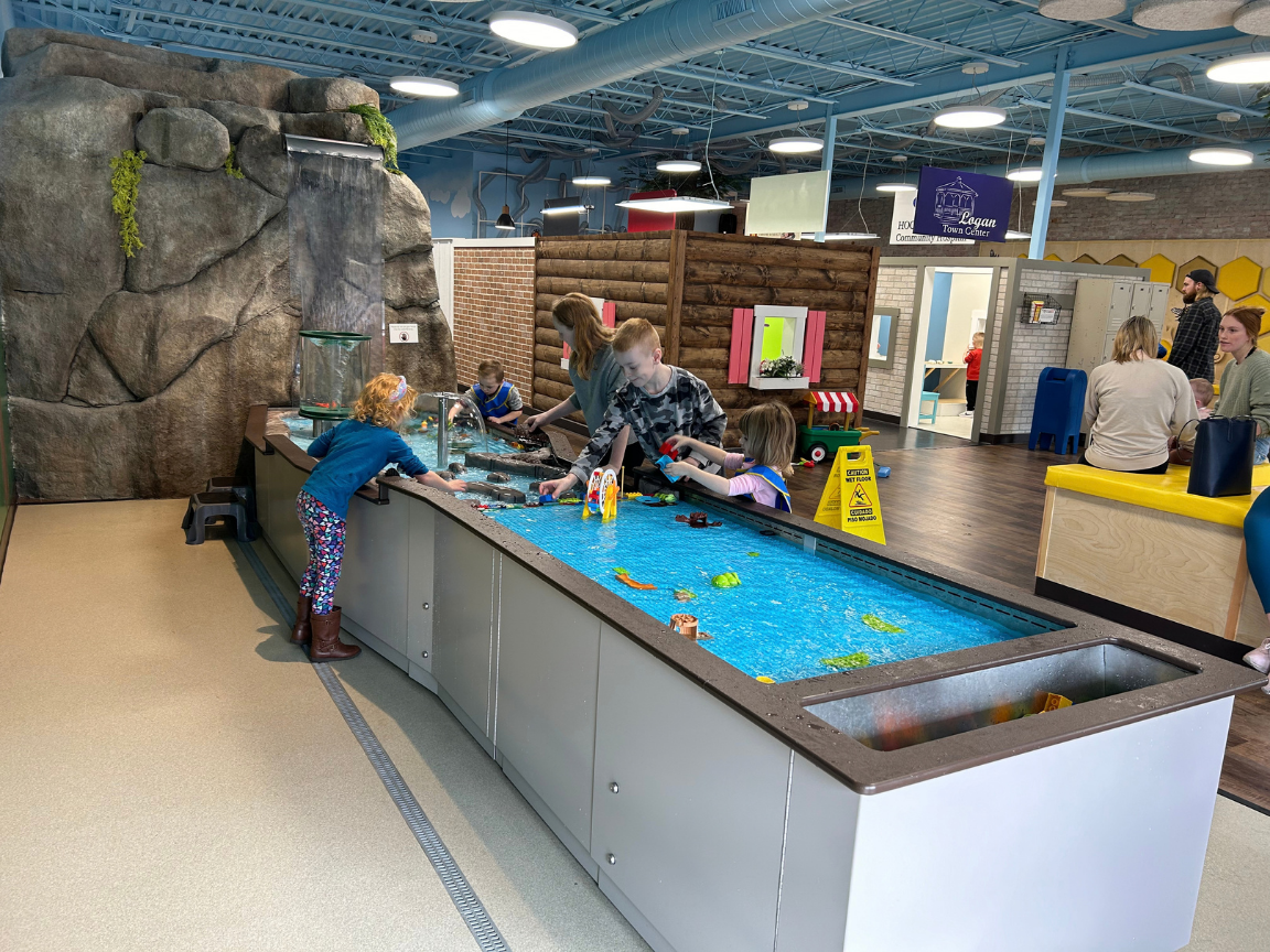 Water table at children's museum in Hocking Hills