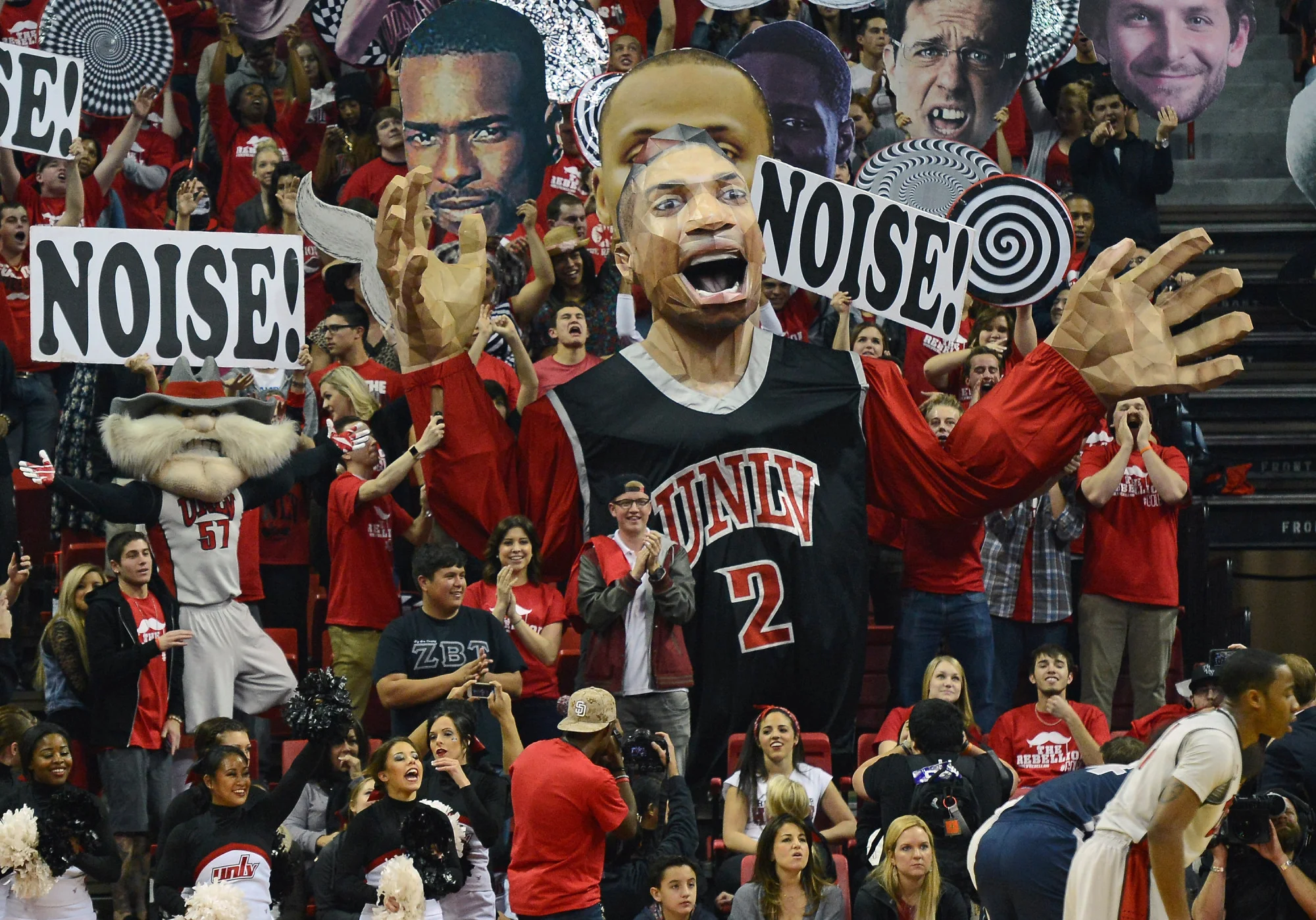 A new standard for creativity has been set by the UNLV student section. (photo via CBS sports)