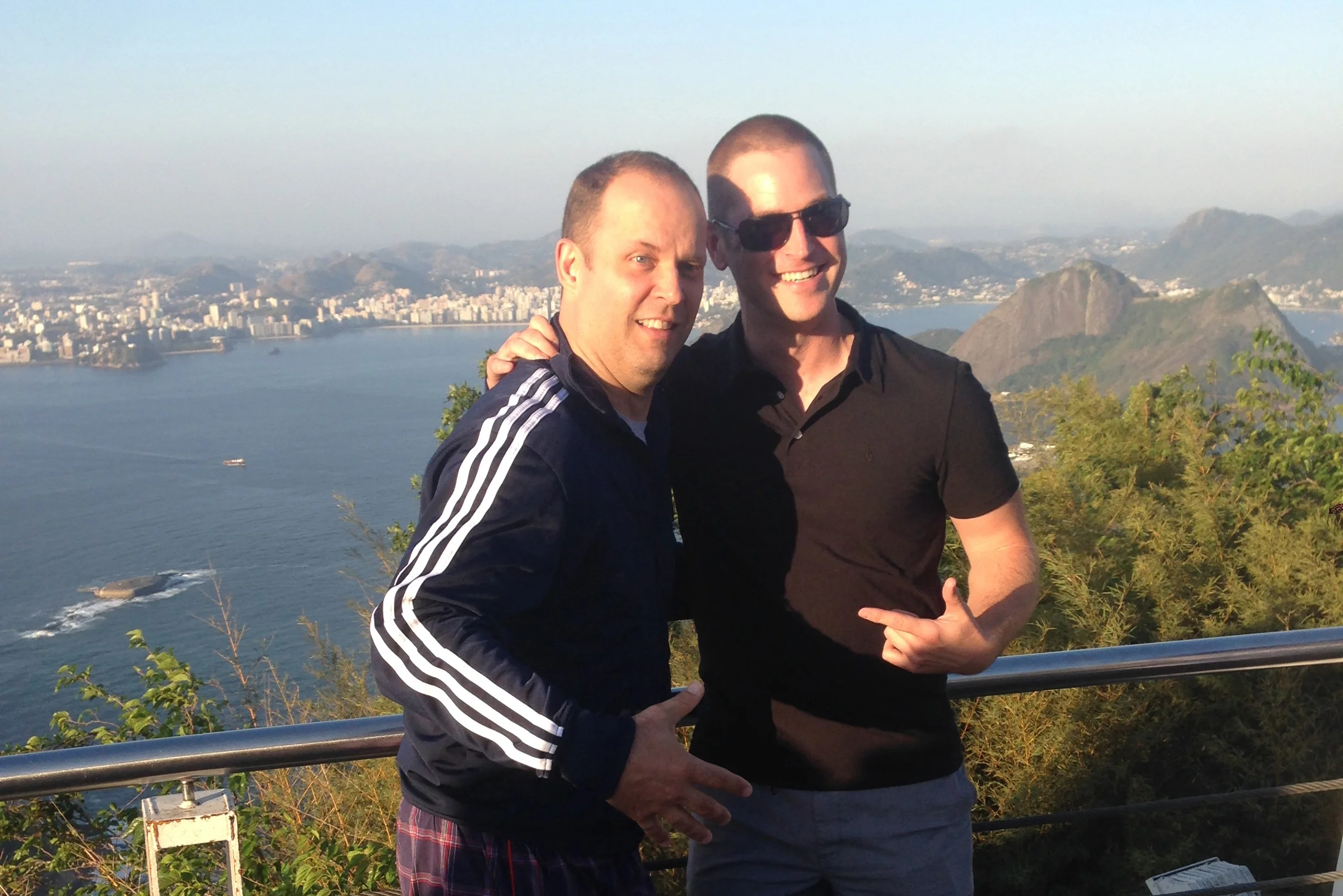 Jon Cudo (left) and Patrick Walker (right) in Rio De Janeiro as part of 2014 NBA Global Games.