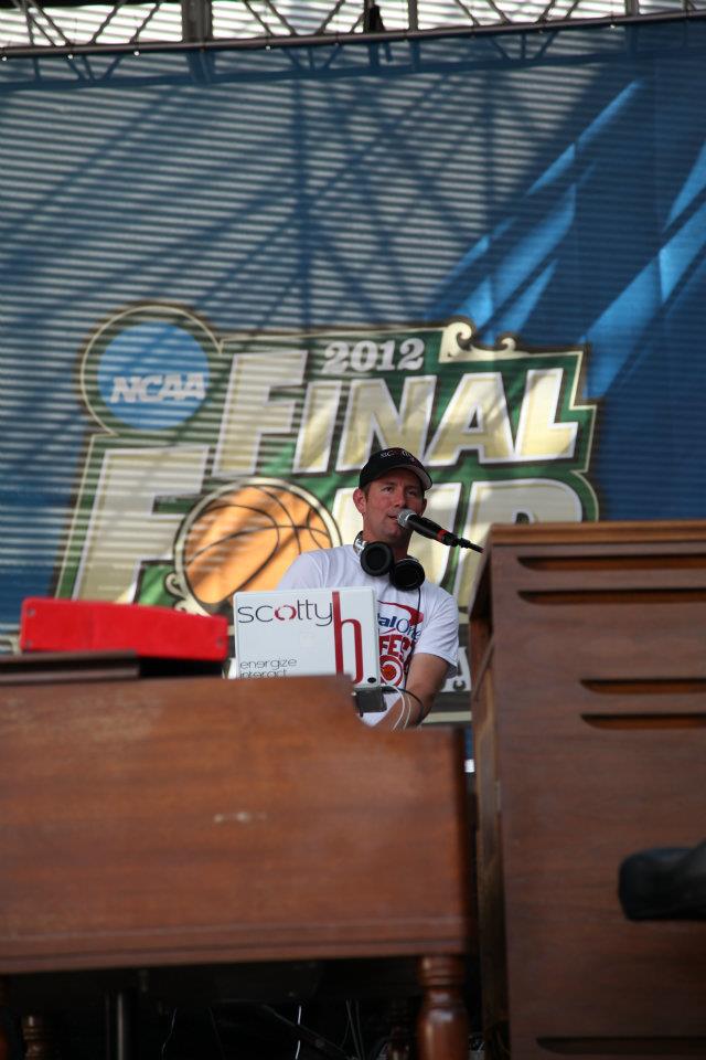 Scotty B serving as the DJ & Emcee at the Infiniti Tip-Off Tailgate at the 2012 NCAA Final Four in New Orleans. 