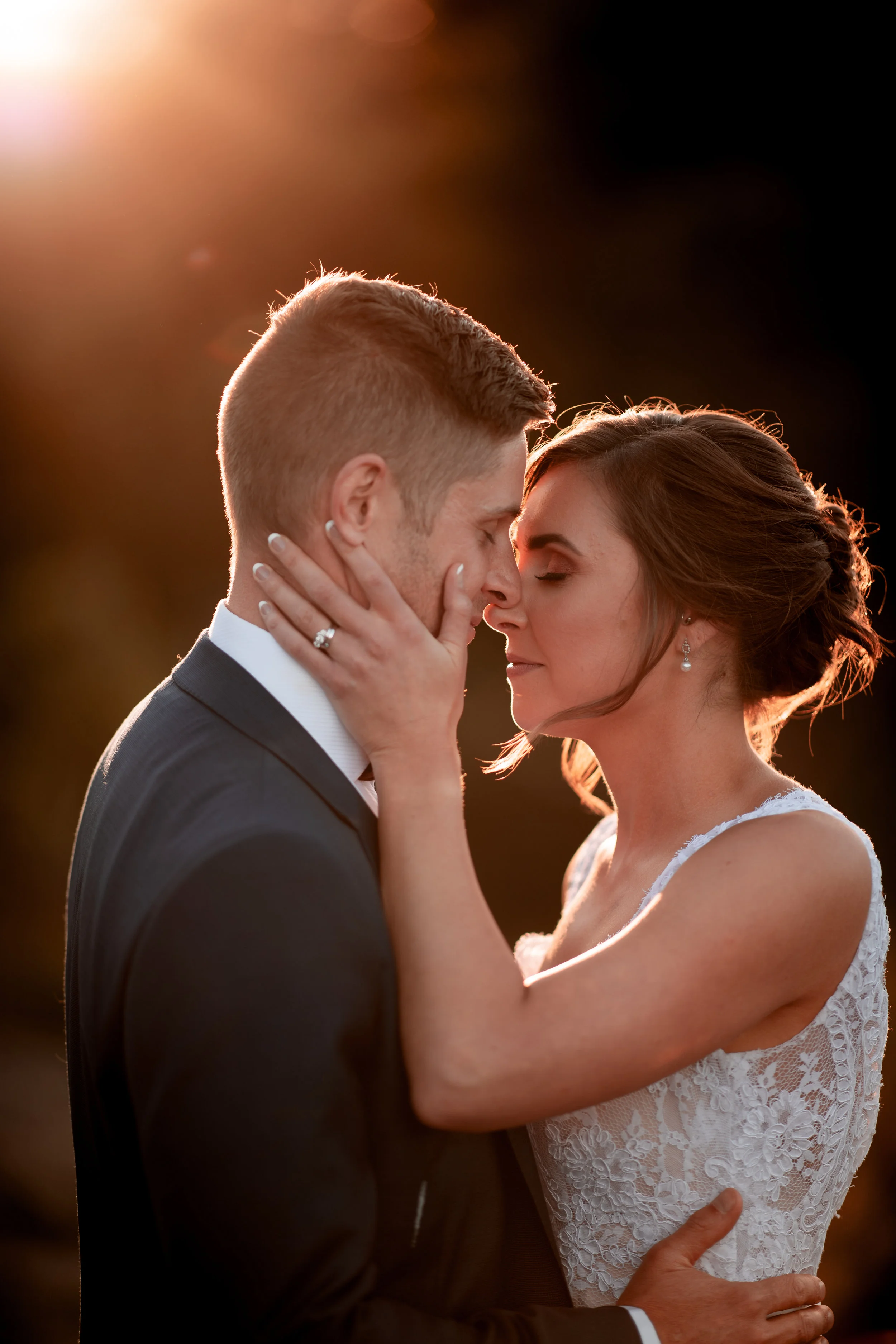 Portrait of couple at sunset