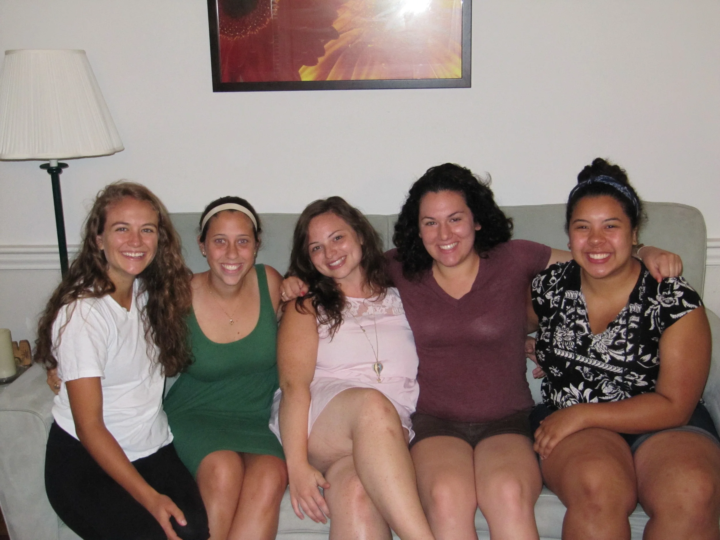 2013-2014 Volunteers: Left to right: Audrey Purdue, Mackenzie Cooke, Gabrielle Gill, Rachel Sluder, and Celestina Lee