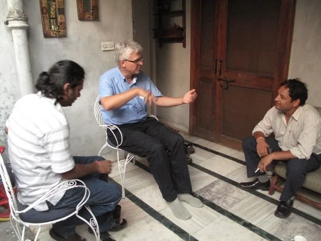 We speelden met Charat Chandra Srivastava (l.viool)
