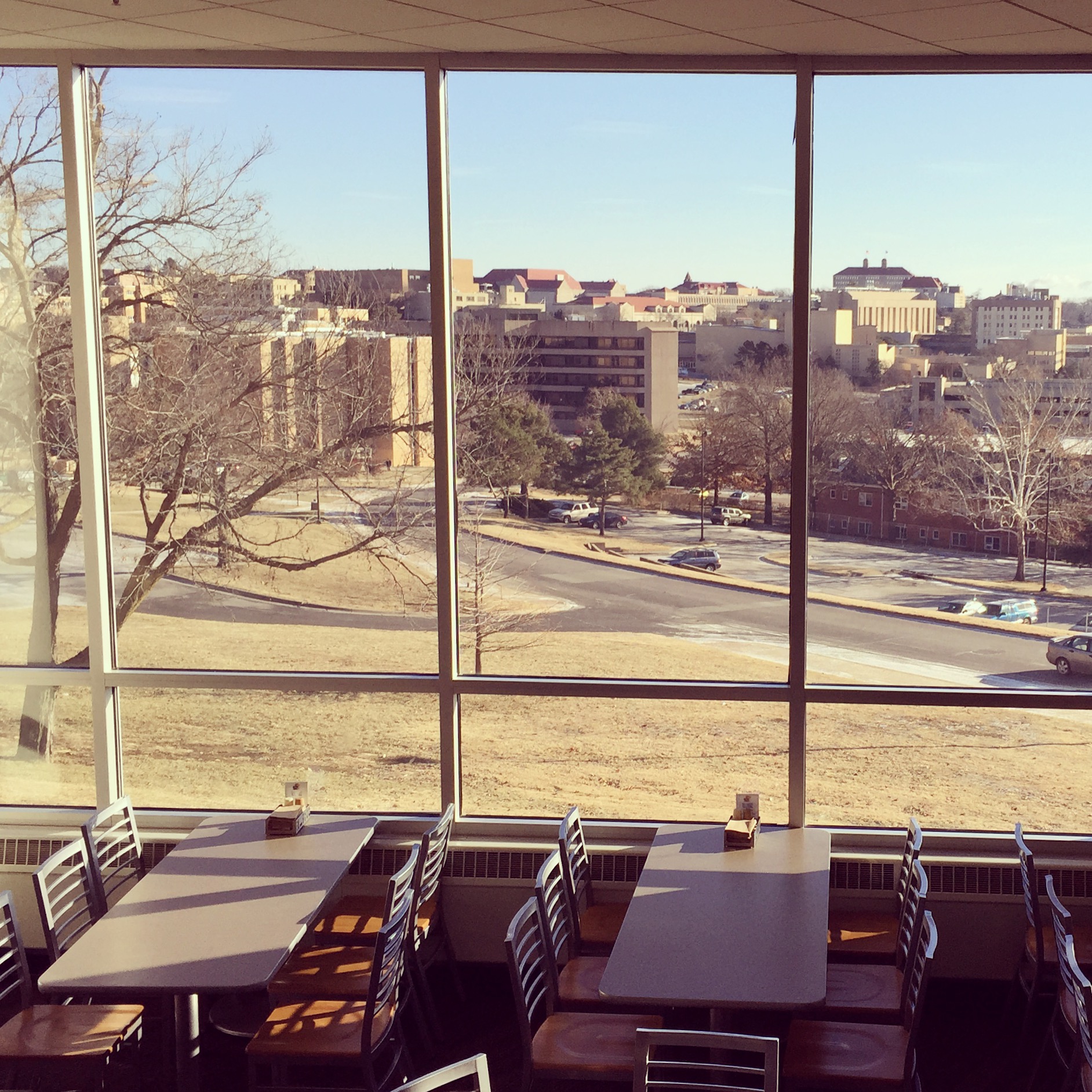 The view from my typical lunch table. 