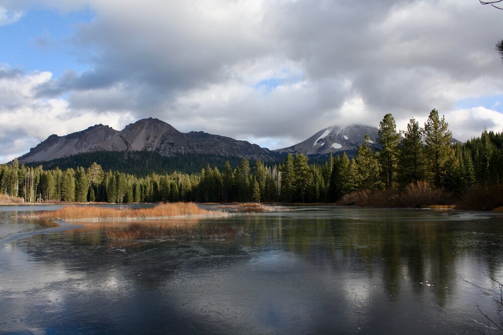 A view of the Lassen Peak from Manzanita Lake I