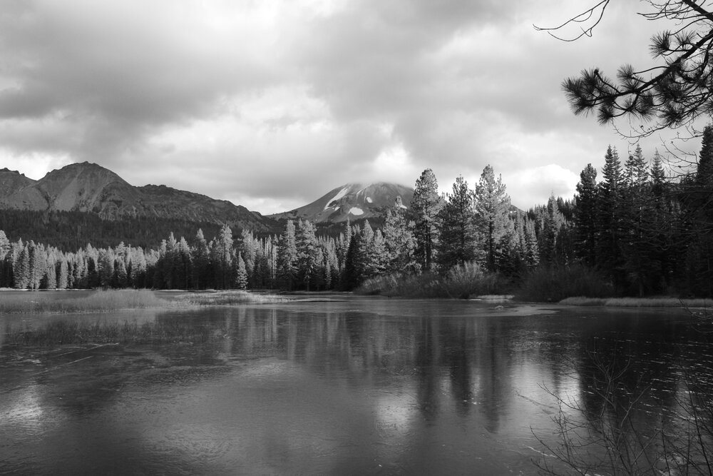 A view of the Lassen Peak from Manzanita Lake II