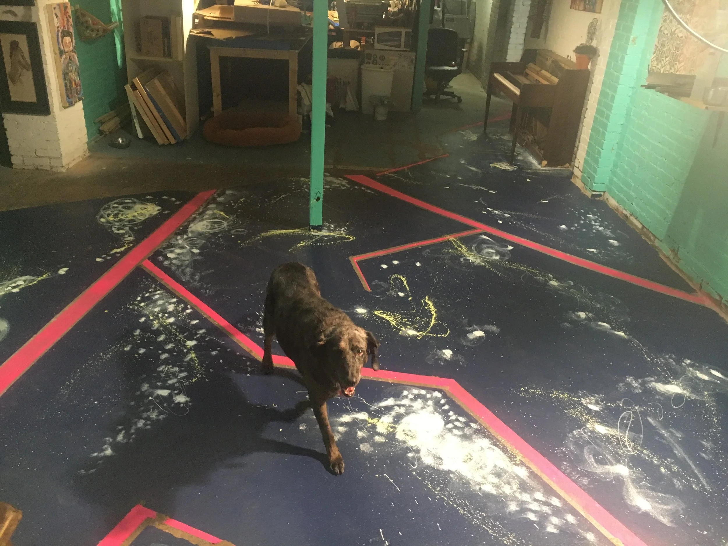 Studio floor, Denver Art Society Underground