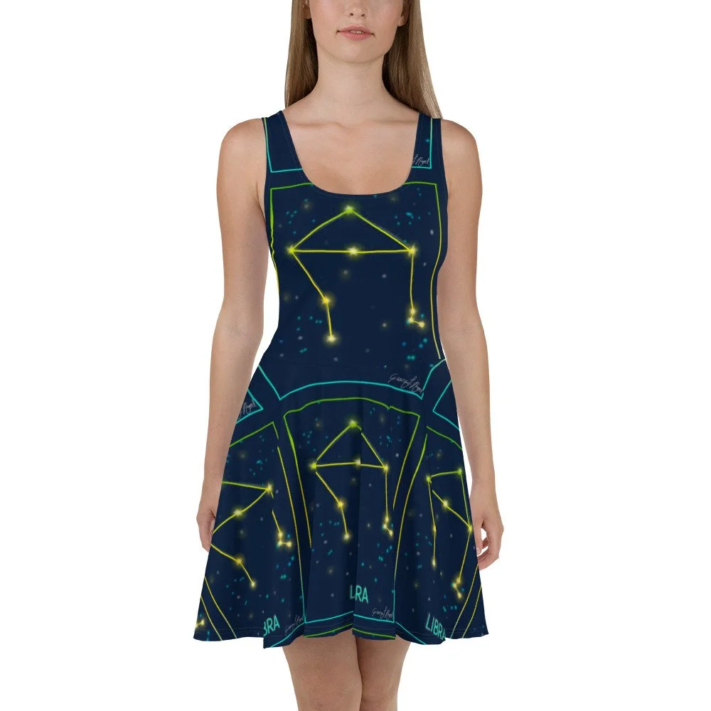 starry night skater dress Starry Night Dress - Size 6 - 20 - Galaxy / Space / Stars Skater Dress - Party Dress - Cute Dresses - Alternative Clothing