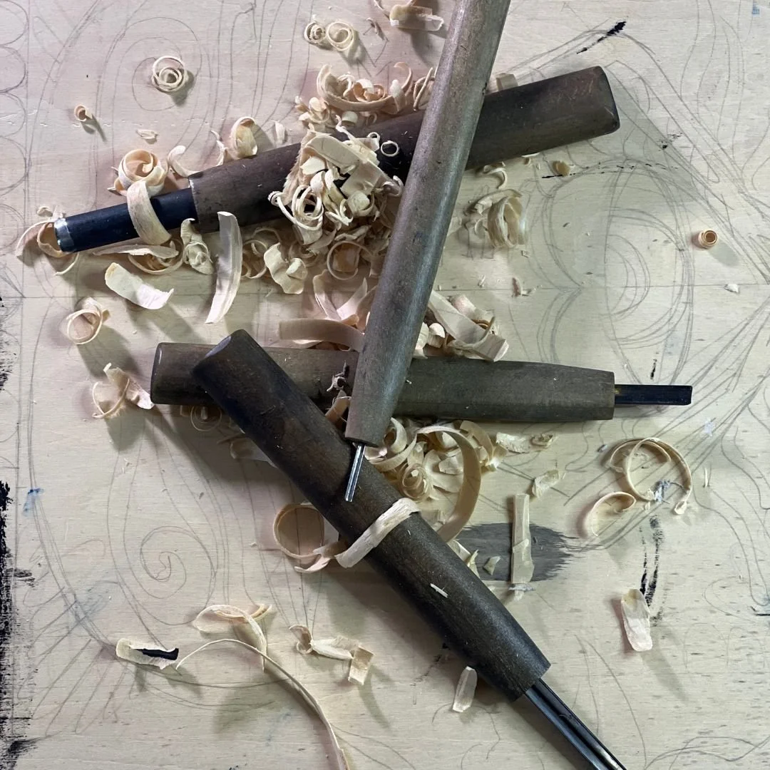 Woodblock Carving and Printmaking Private Lesson | Grace Noel Art