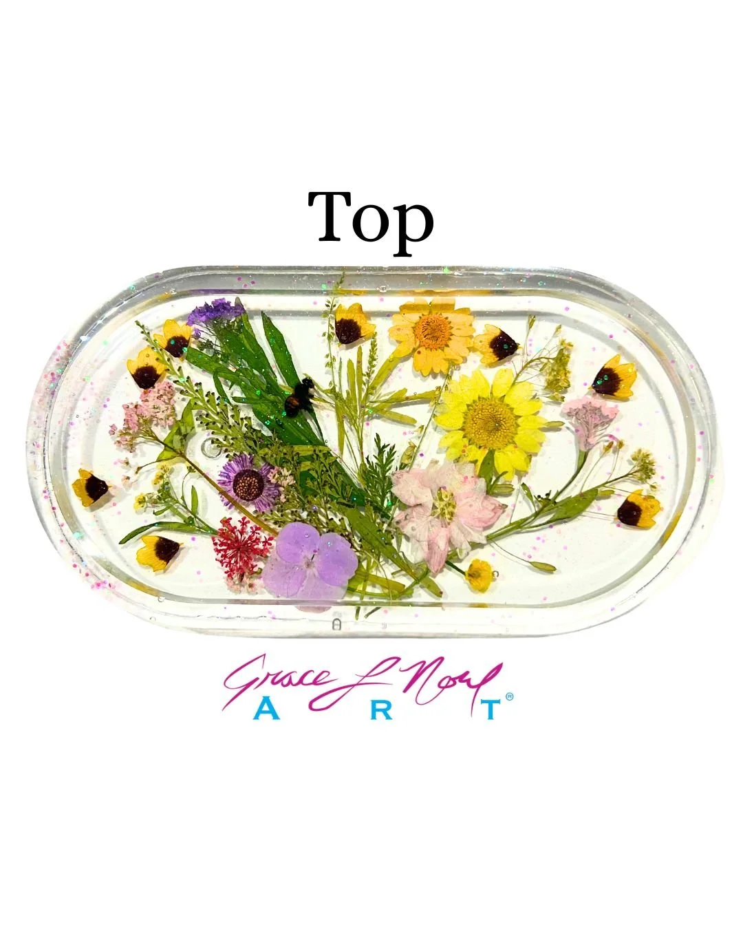 GlitterBeeFlowerTray-Top.GraceNoelArt.jpg