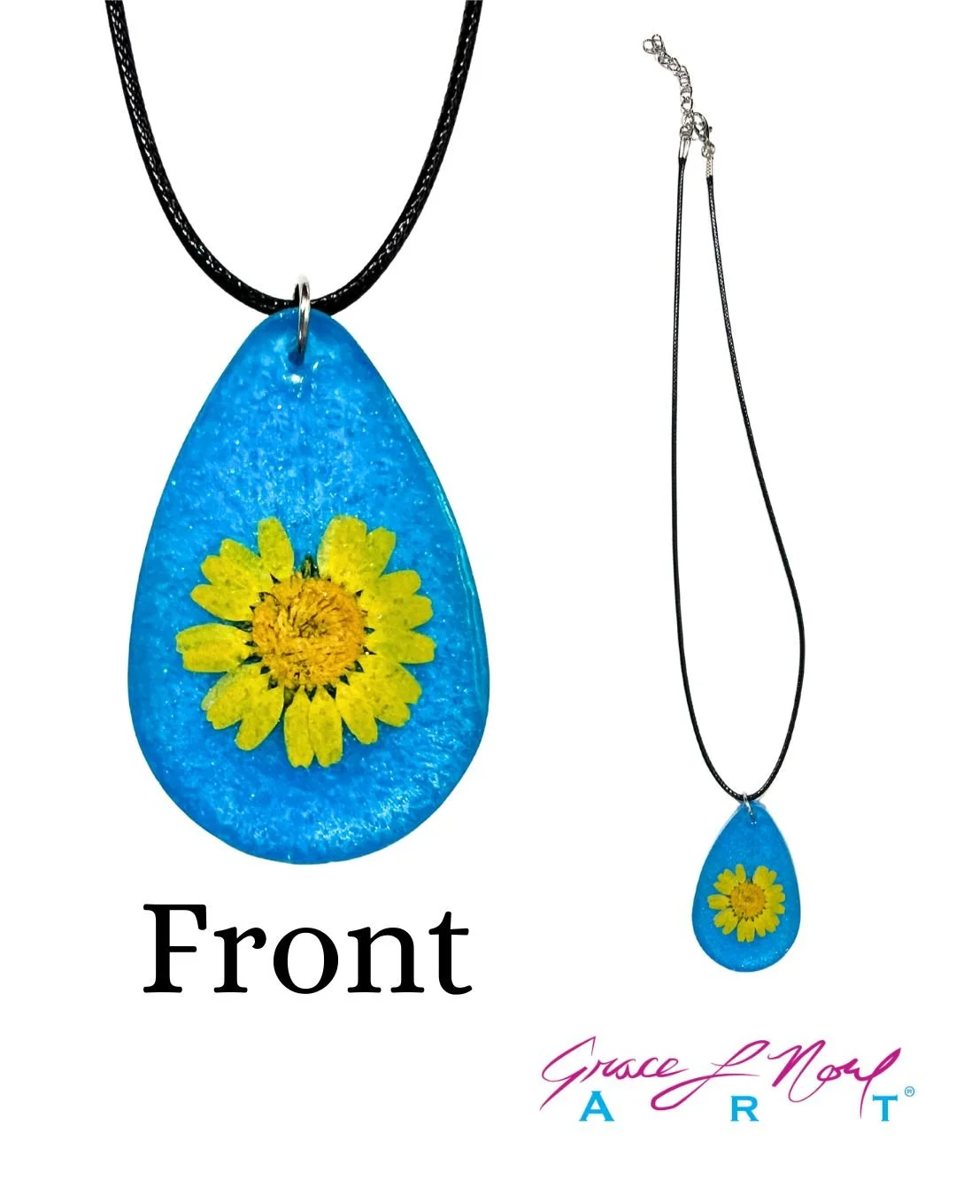 03BluePendantYellowFlower-Front.GraceNoelArt.jpg