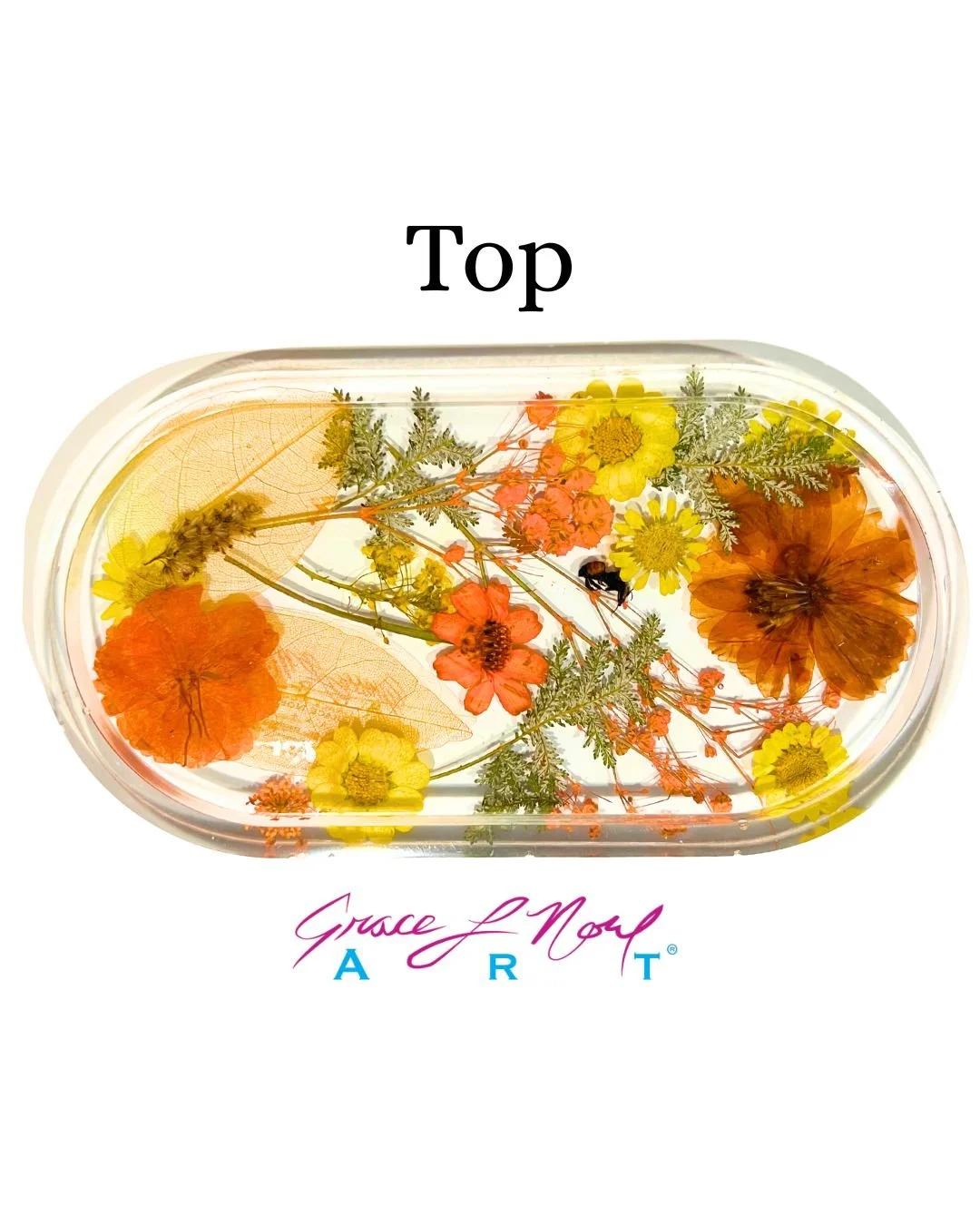 AutumnBeeFlowerTray-Top.GraceNoelArt.jpg