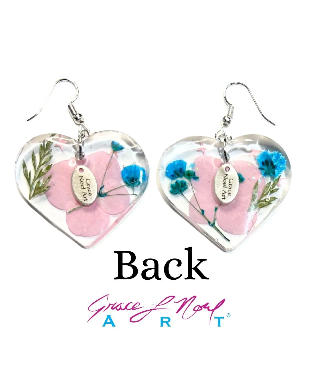 Pink&ClearHearEarrings-Back.GraceNoelArt.jpg
