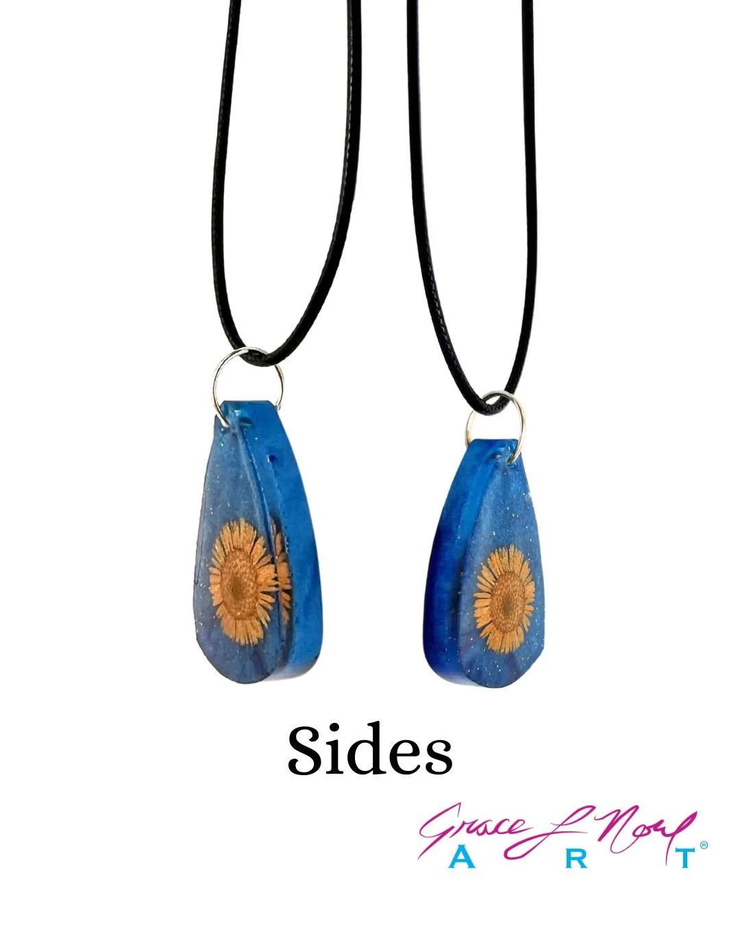 BluePendantOrangeFlower-Sides.GraceNoelArt.jpg