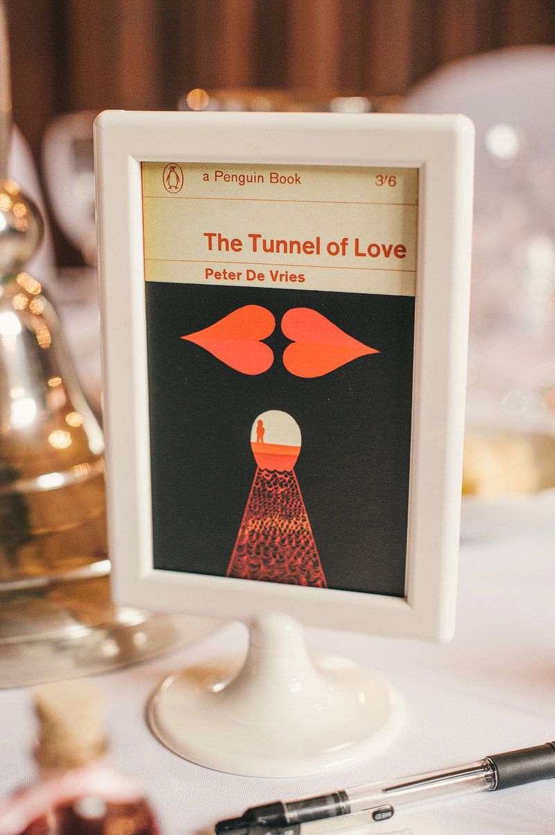 penguin book covers table settings wedding