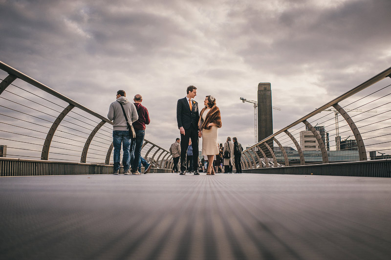 millenium bridge london wedding