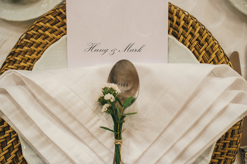letter punch spoon wedding