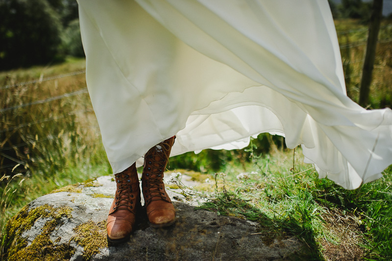 boots with wedding dress