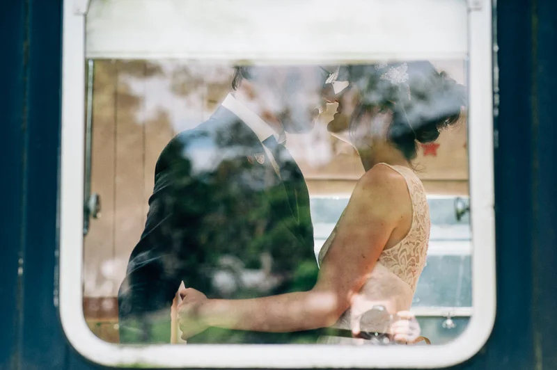train carriage wedding