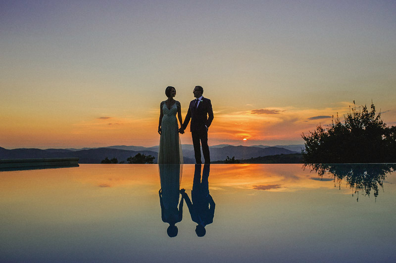 tuscany wedding sunset