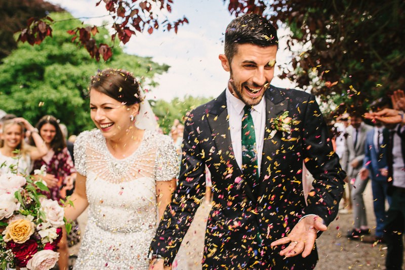 wedding confetti shot