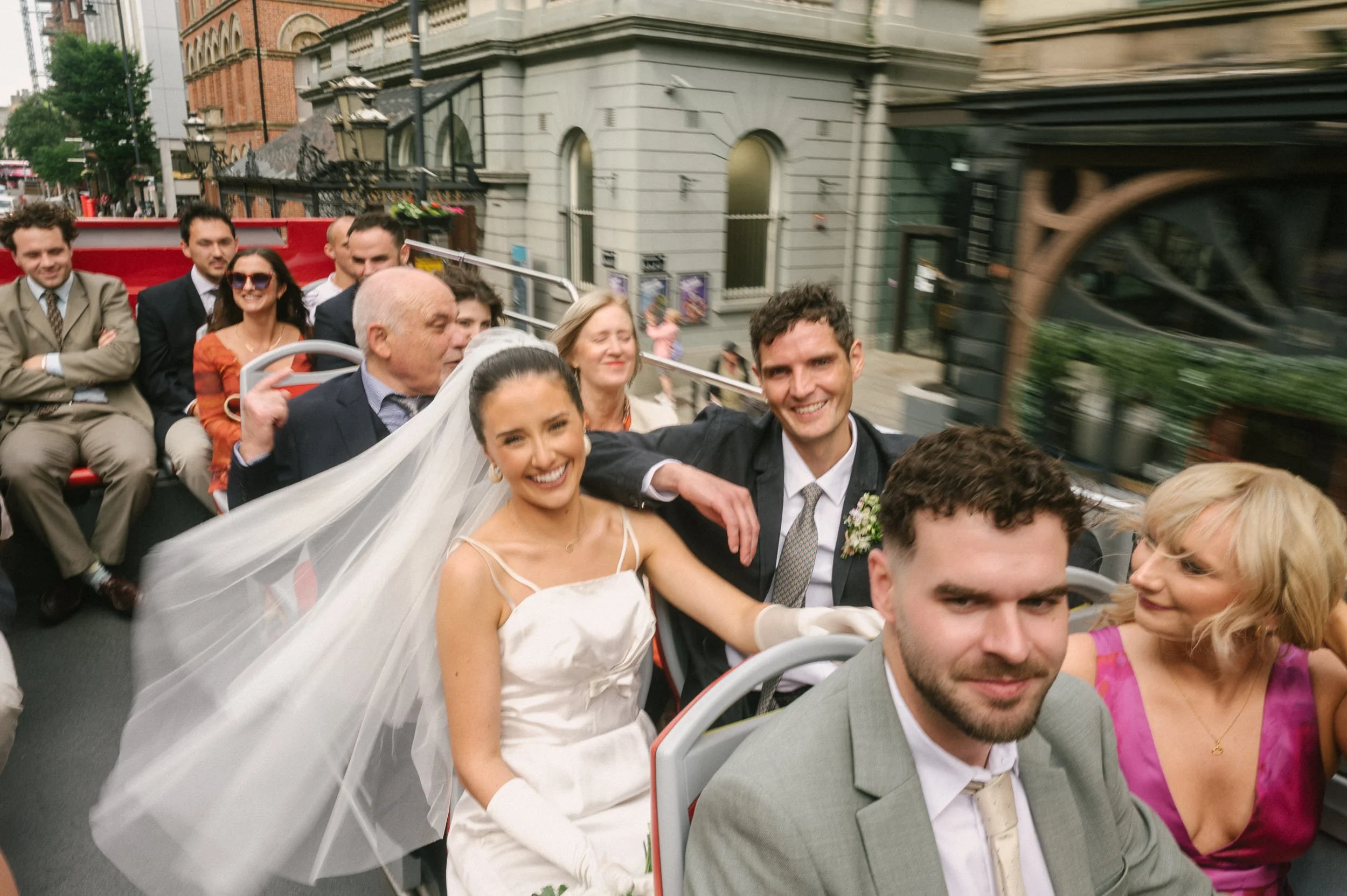 Belfast city wedding open top bus.JPG