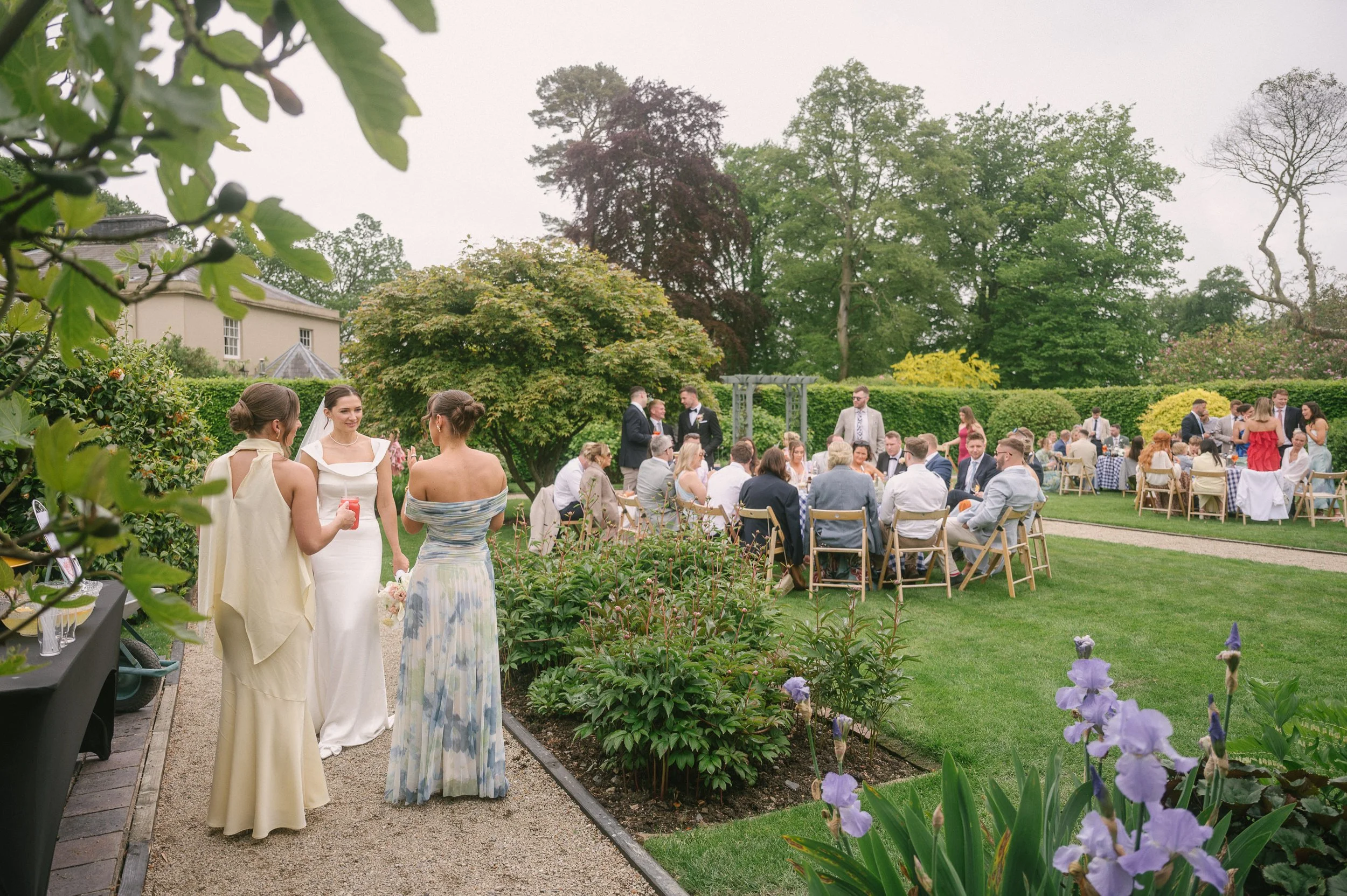 Tullyveery house wedding drinks reception outdoor