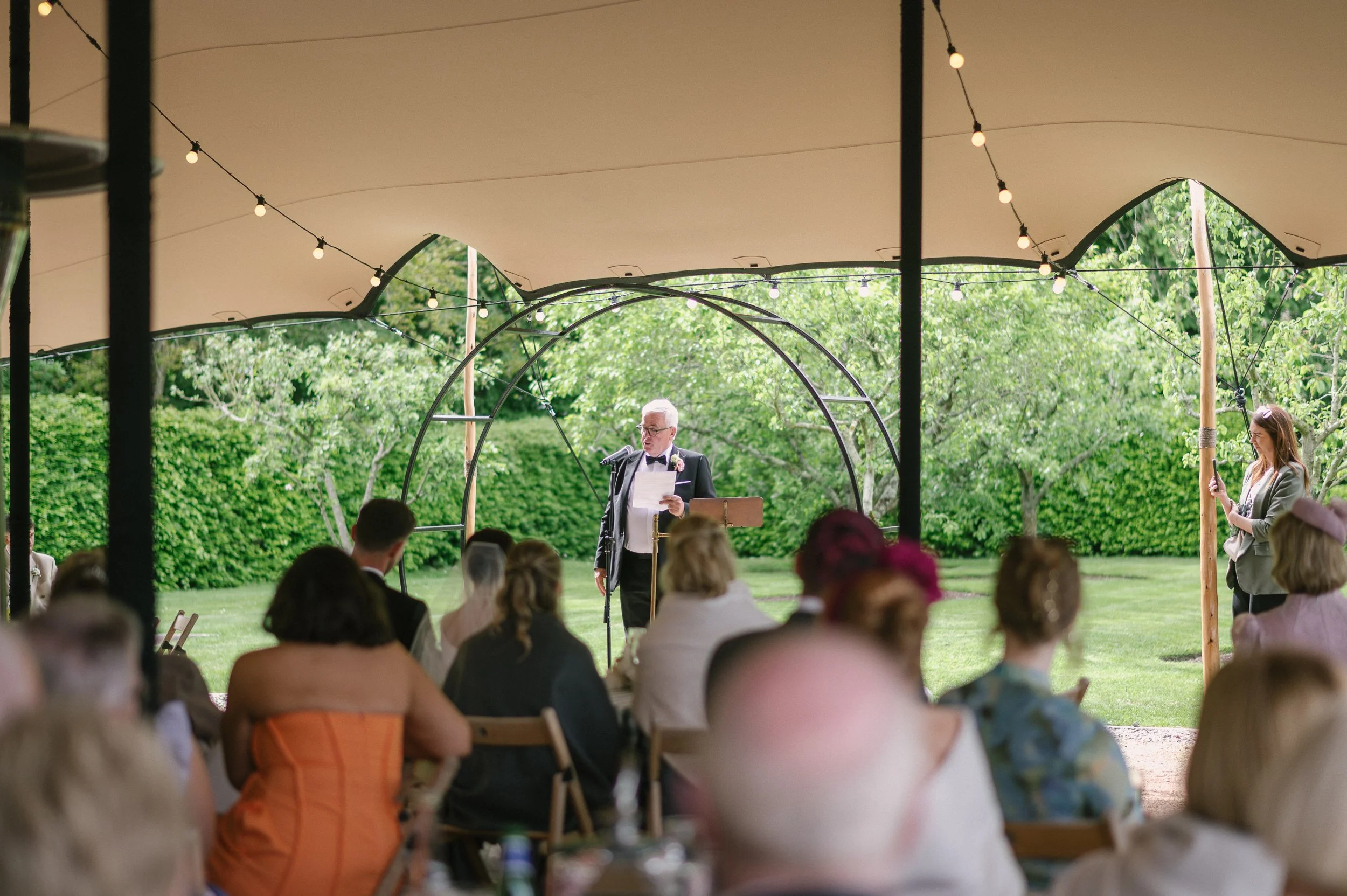 Tullyveery house speeches in stretch tent