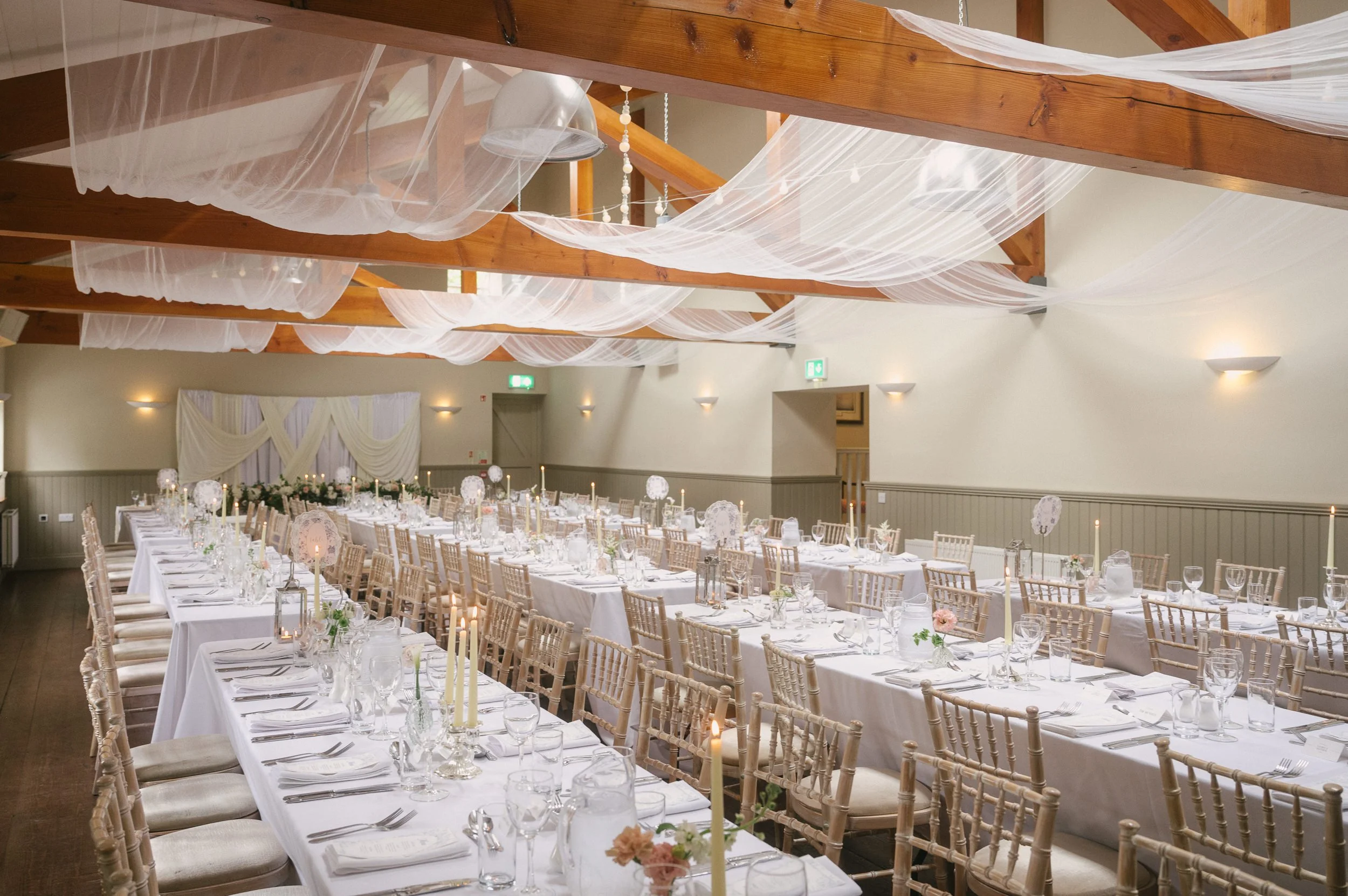 Tullyveery house wedding banquet dinner styling
