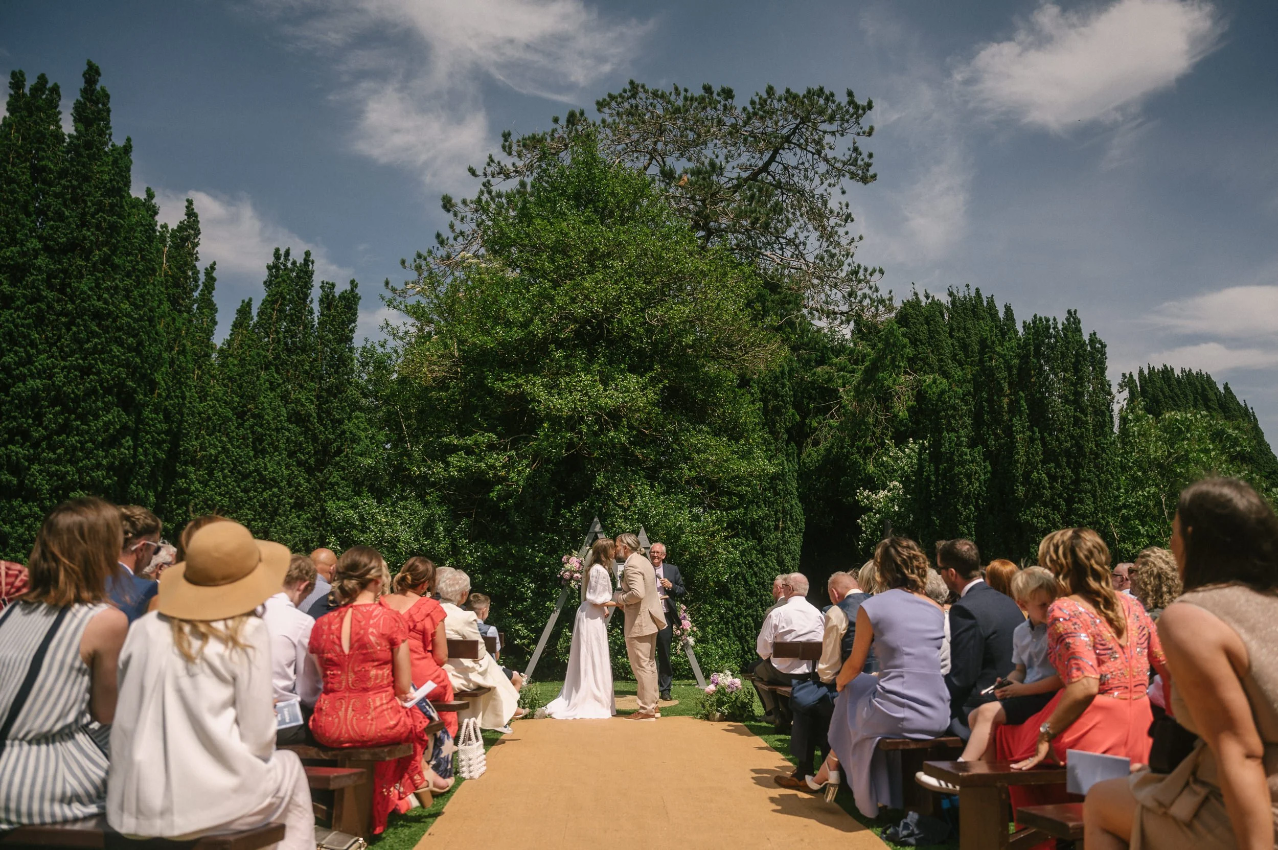 wedding ceremony in the garden at Limepark Armoy