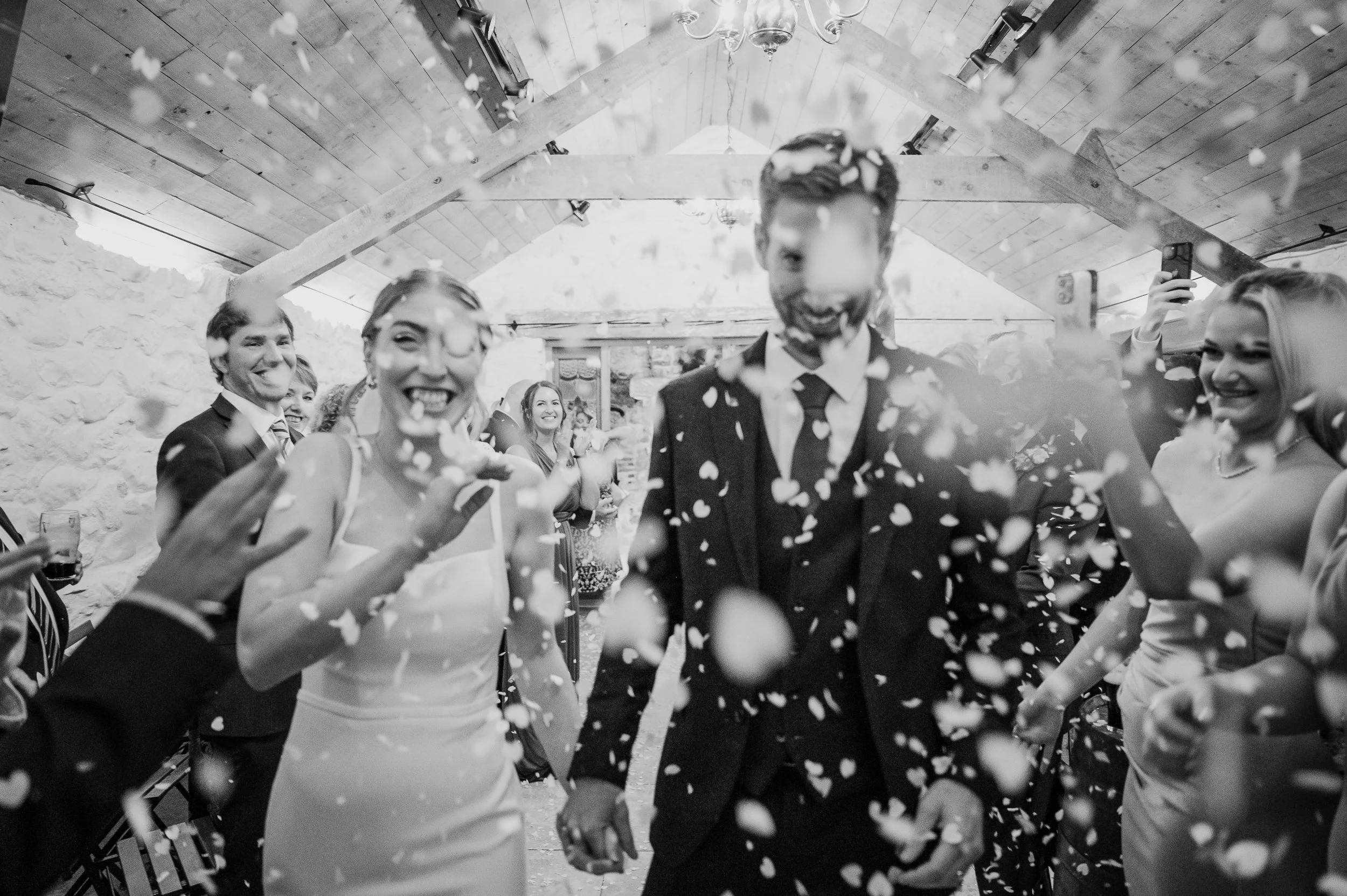 confetti moment with couple in the gallery room limepark armoy