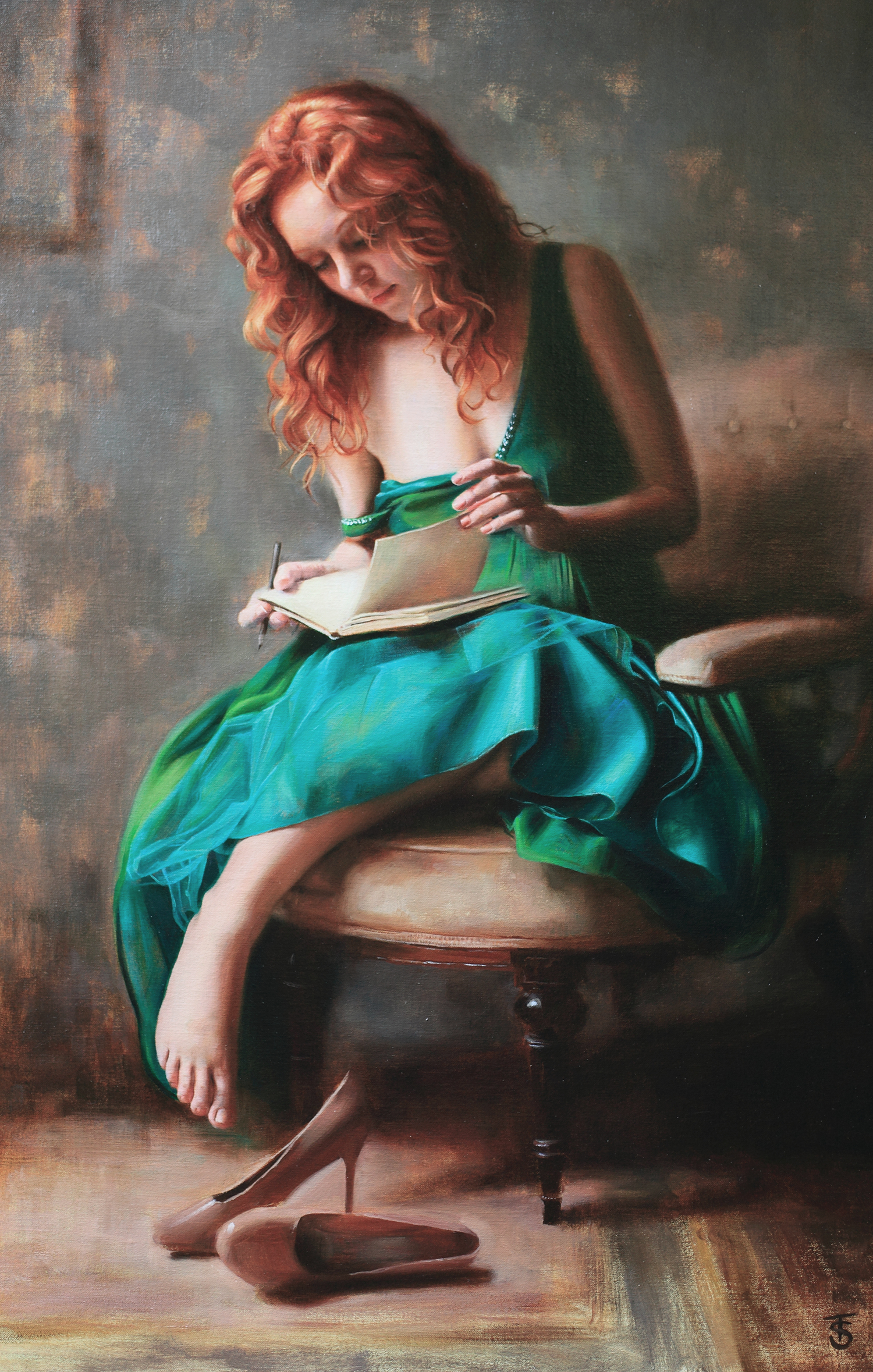 Reminiscence, oil on linen, 24" x 16", £3200