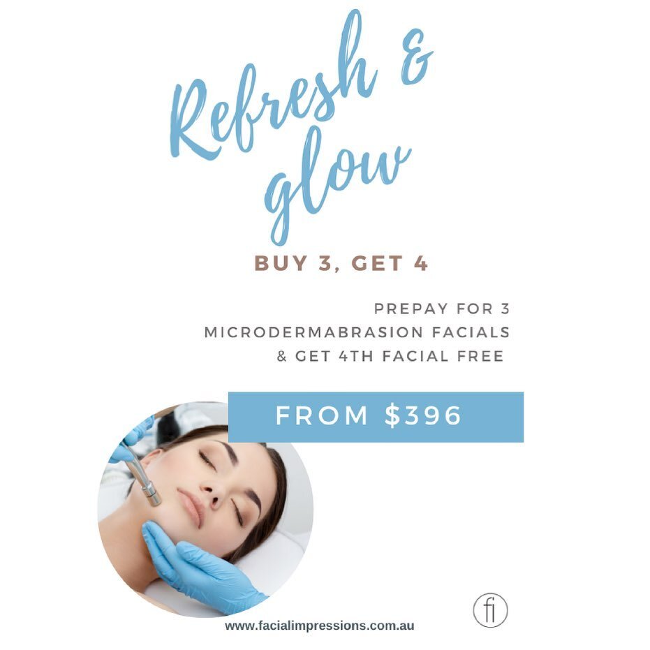 Last chance to grab buy 3 get 4th microdermabrasion free!

Microdermabrasion is a non invasive skin resurfacing procedure to gently exfoliate the uppermost layer of the skin. A full face treatment requires approximately 20 to 30 minutes. Treatment se