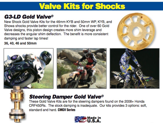 Shock Gold Valves $180 Steering Dampner Gold Valve $100